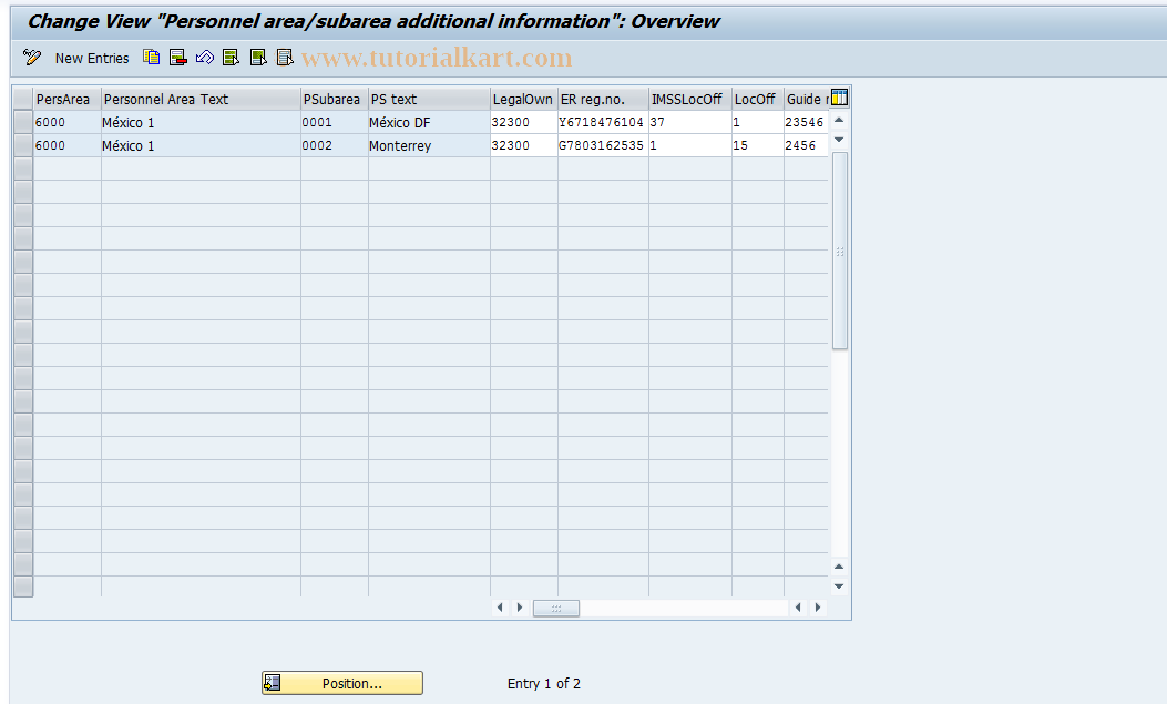 SAP TCode S_AHR_61010949 - IMG Activity: OHIMX301