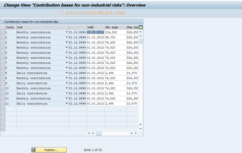 SAP TCode S_AHR_61010965 - IMG Activity: OHIE0343