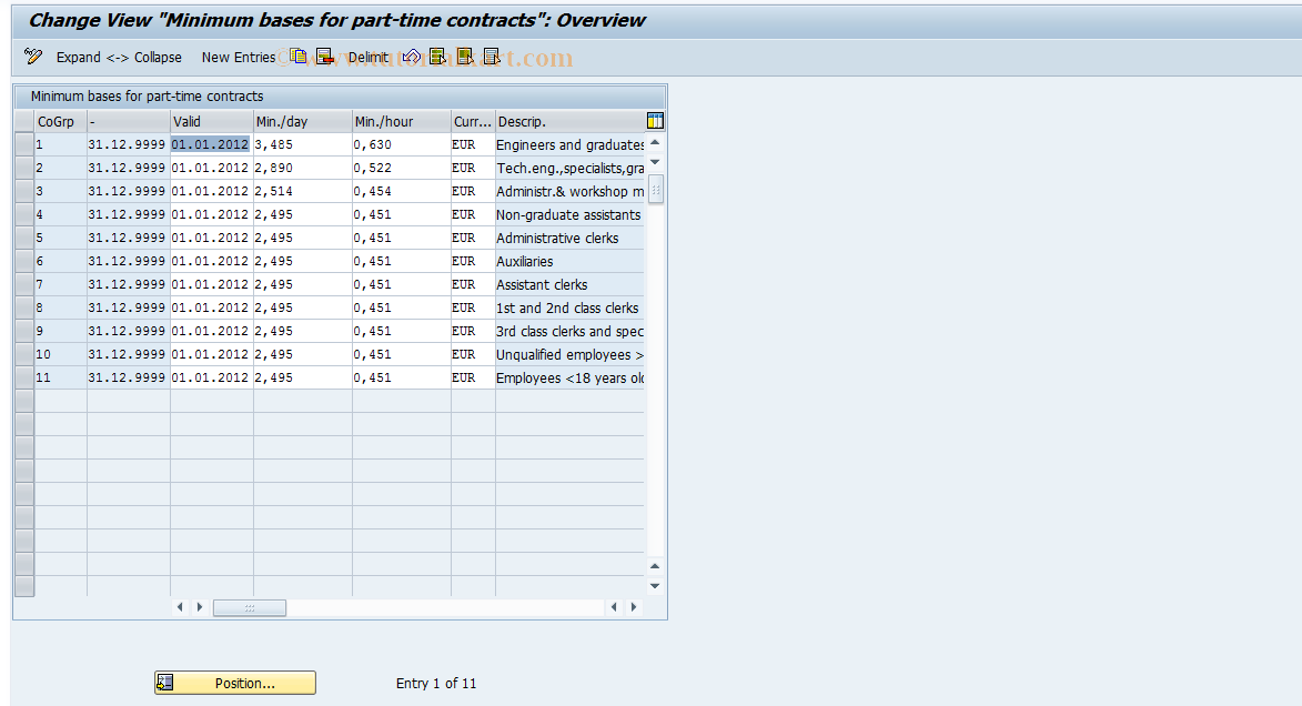 SAP TCode S_AHR_61010974 - IMG Activity: OHIE0416