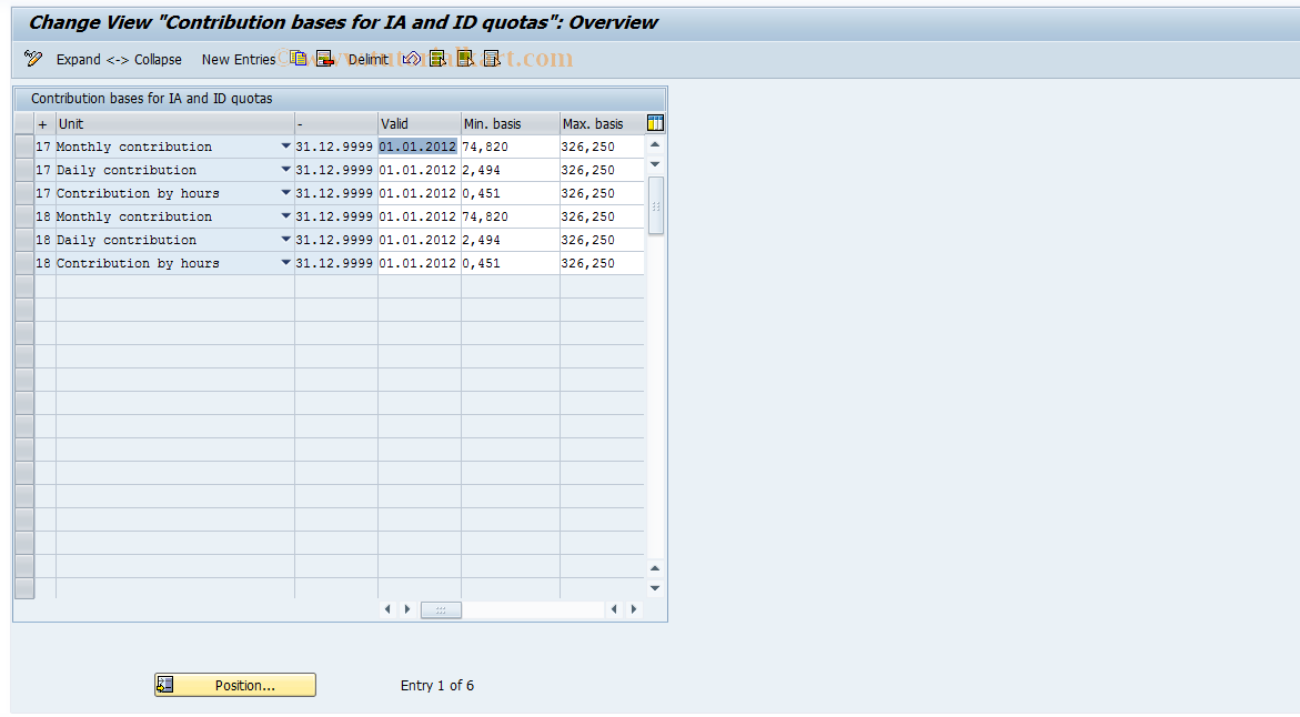 SAP TCode S_AHR_61010976 - IMG Activity: OHIE0417