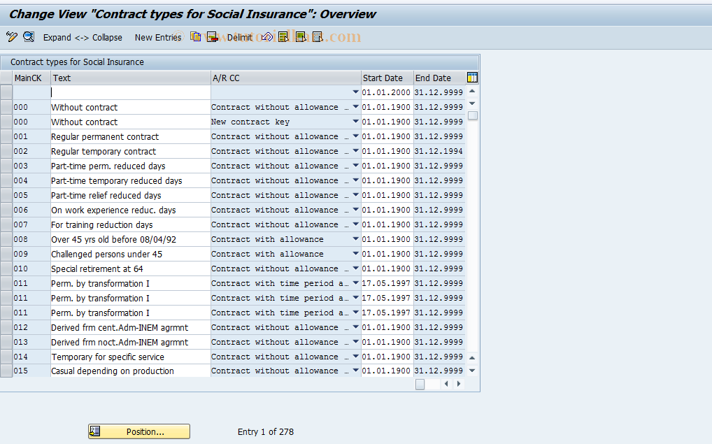 SAP TCode S_AHR_61010978 - IMG Activity: OHIE0342