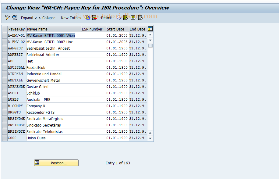 SAP TCode S_AHR_61010984 - IMG Activity: OHIC0322