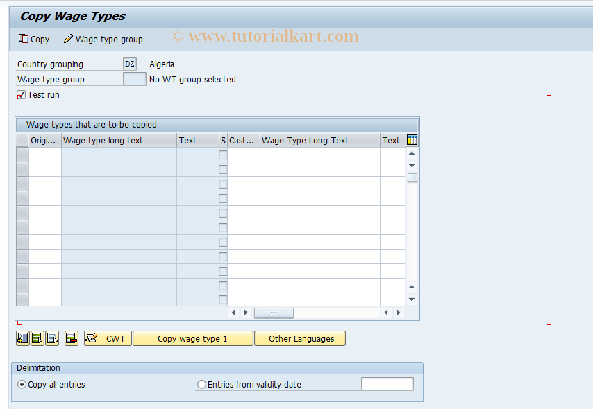 SAP TCode S_AHR_61010989 - IMG Activity: OHIX0293