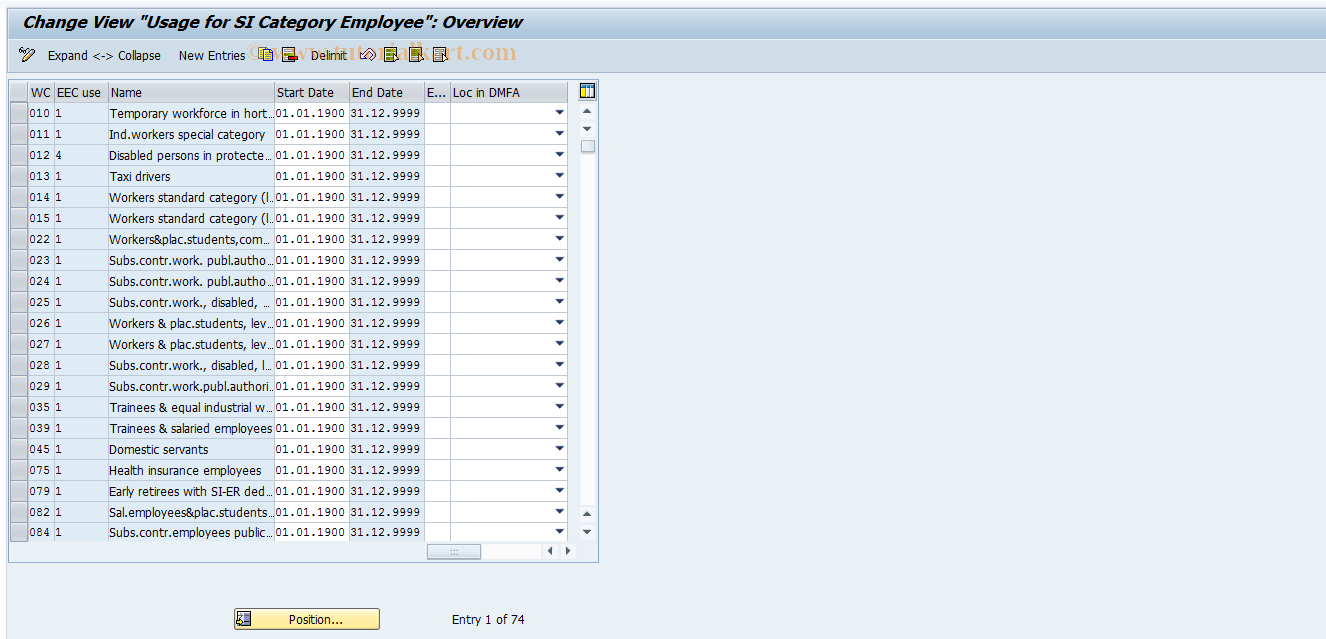 SAP TCode S_AHR_61011016 - IMG Activity: OHIB0340