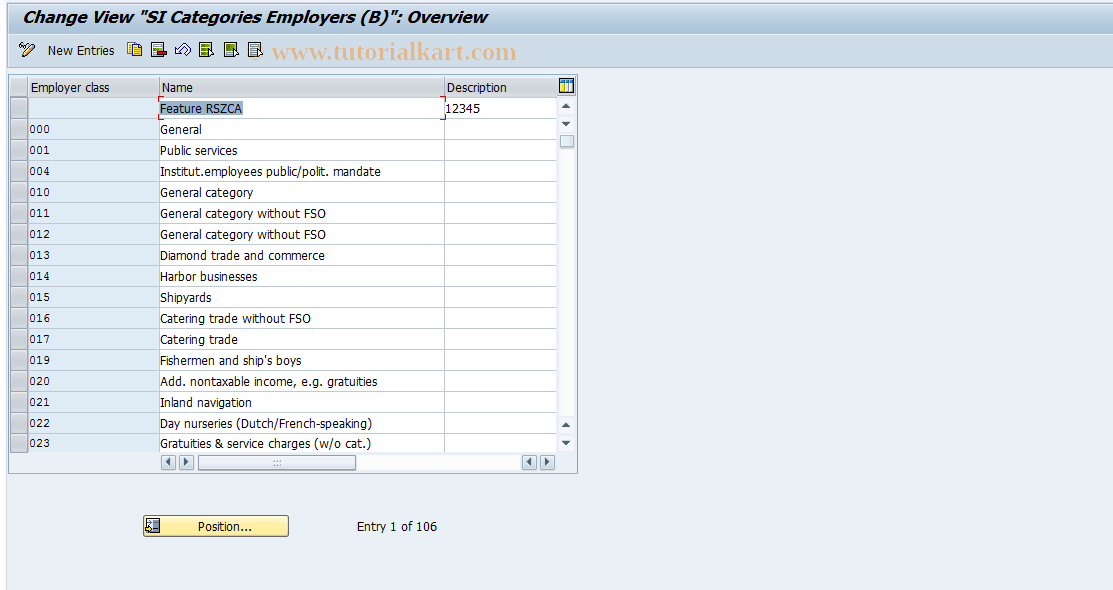 SAP TCode S_AHR_61011020 - IMG Activity: OHIB0341