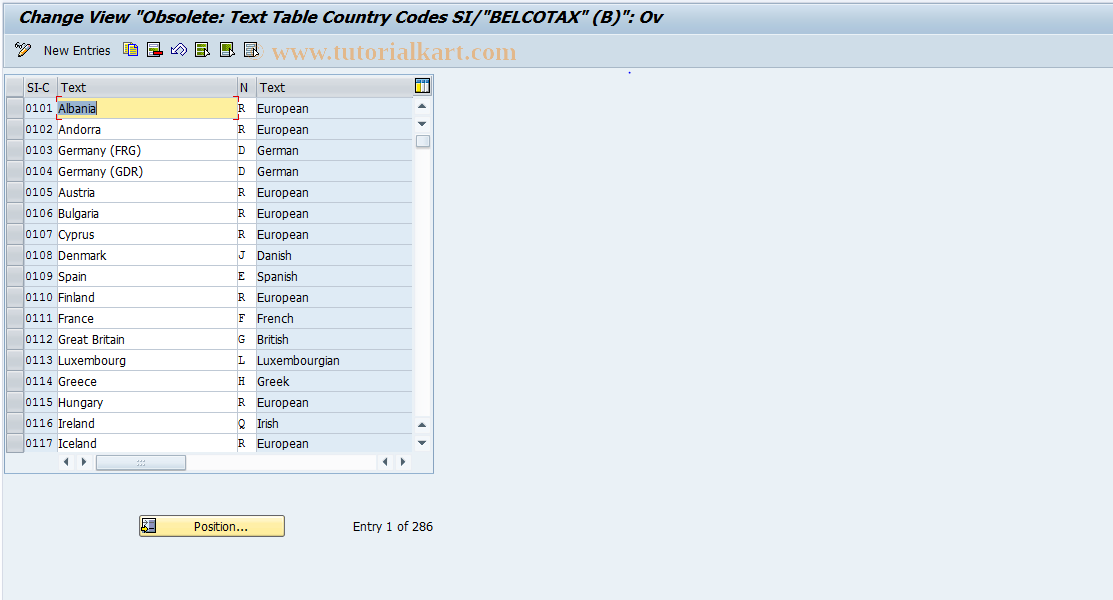 SAP TCode S_AHR_61011033 - IMG Activity: OHIB0345