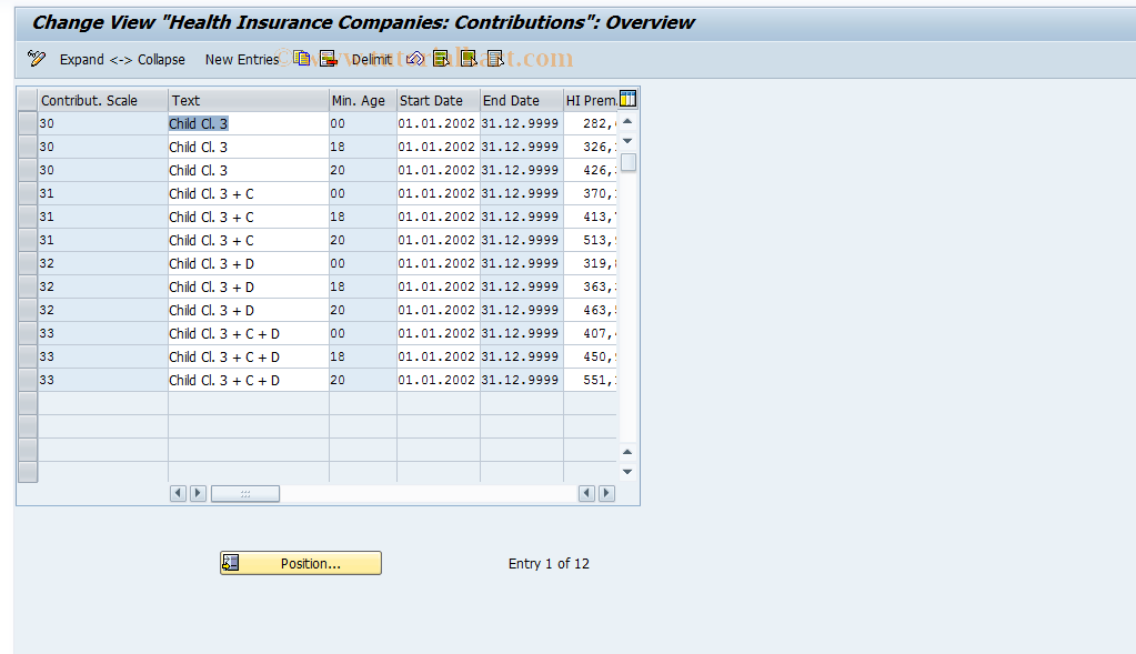 SAP TCode S_AHR_61011043 - IMG Activity: OHIN1011