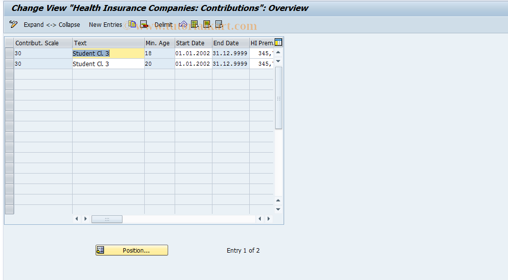 SAP TCode S_AHR_61011046 - IMG Activity: OHIN1099