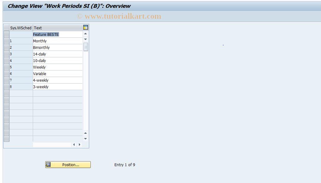 SAP TCode S_AHR_61011060 - IMG Activity: OHIB0349