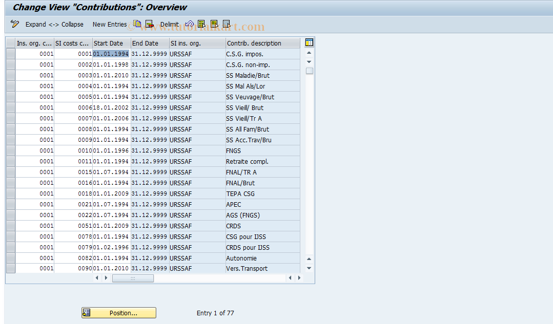 SAP TCode S_AHR_61011076 - IMG Activity: OHIF03621