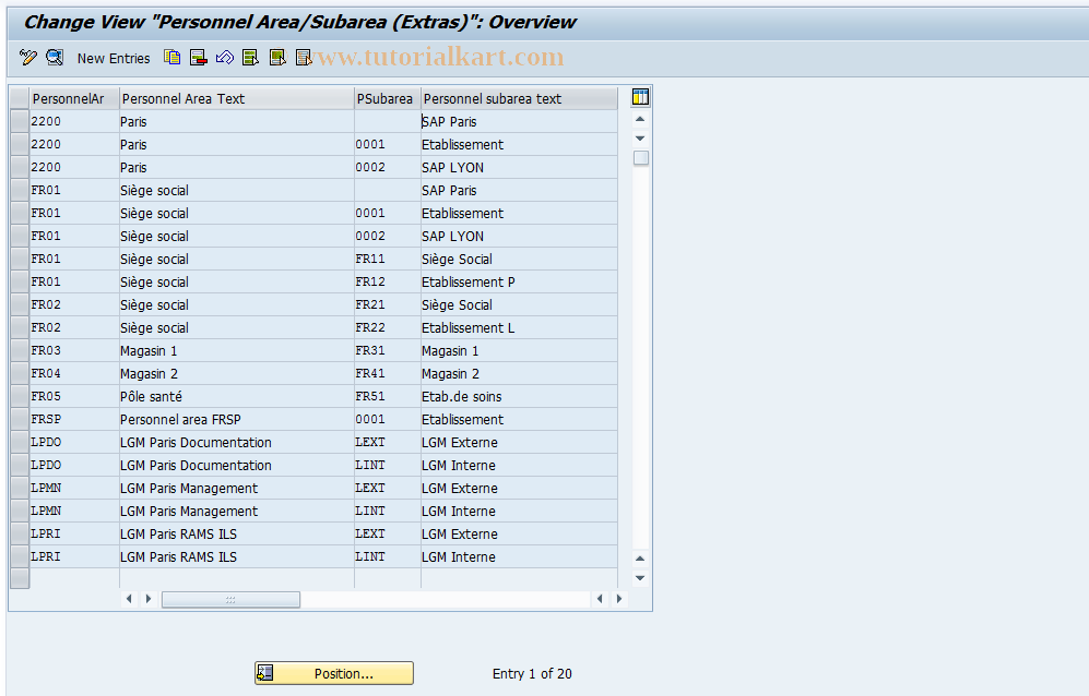 SAP TCode S_AHR_61011081 - IMG Activity: OHIF0366