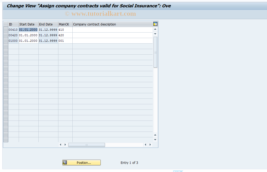 SAP TCode S_AHR_61011095 - IMG Activity: OHIEGCA