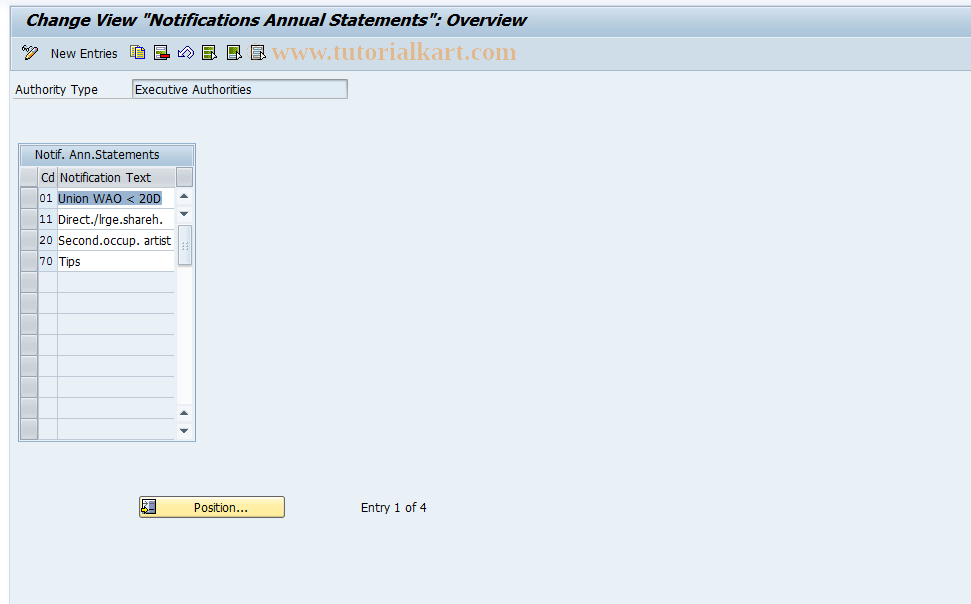 SAP TCode S_AHR_61011108 - IMG Activity: OHIN0352