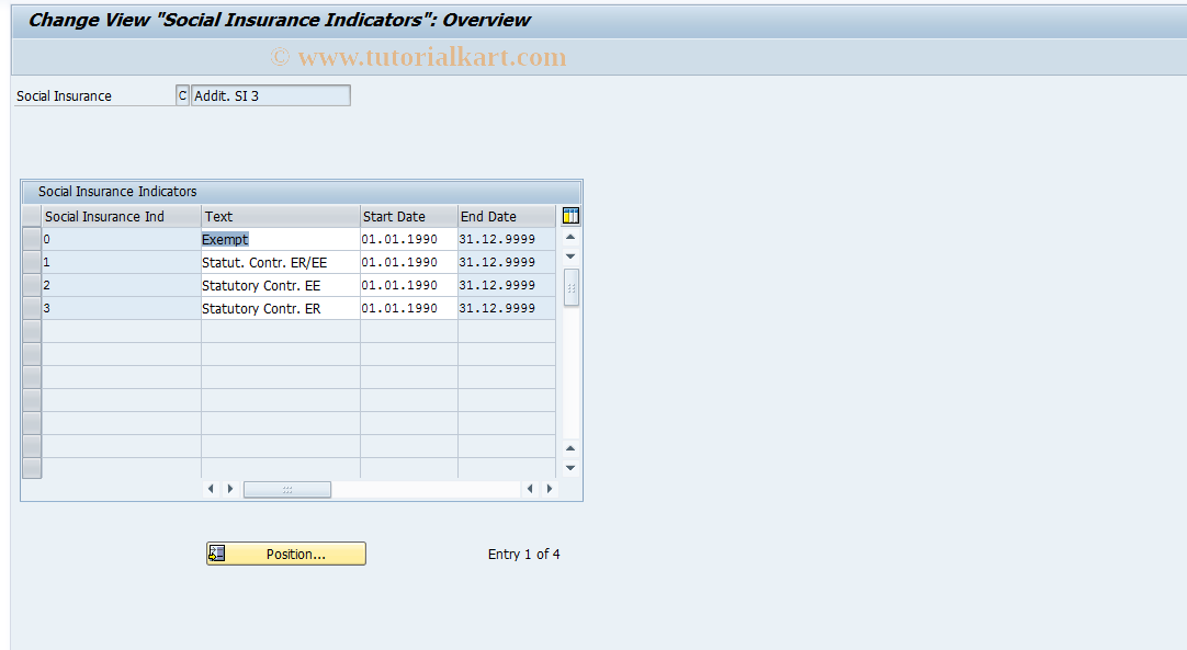 SAP TCode S_AHR_61011114 - IMG Activity: OHINSV1C