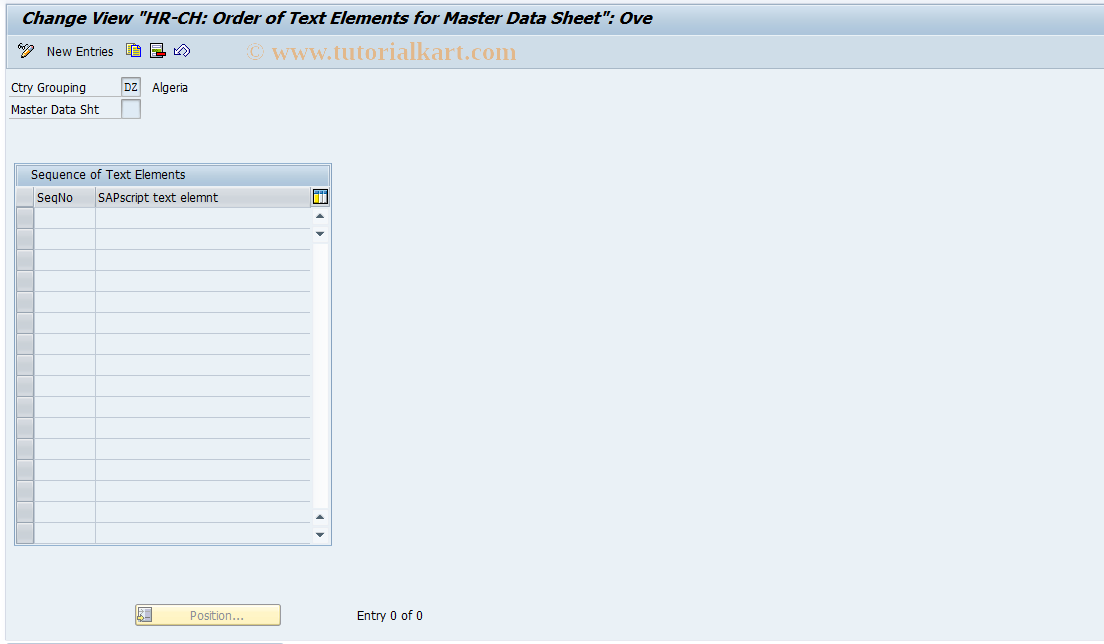 SAP TCode S_AHR_61011122 - IMG Activity: OHIC0517