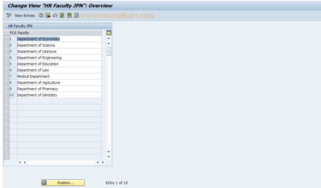 SAP TCode S_AHR_61011133 - IMG Activity: OHIJ0088