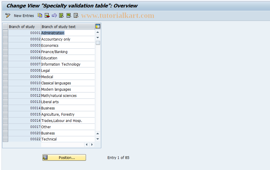 SAP TCode S_AHR_61011136 - IMG Activity: OHIX0612