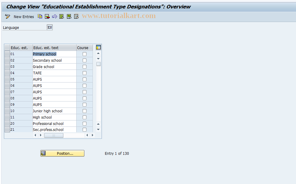 SAP TCode S_AHR_61011141 - IMG Activity: OHIX0606