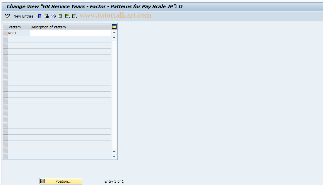 SAP TCode S_AHR_61011147 - IMG Activity: OHIJ0109