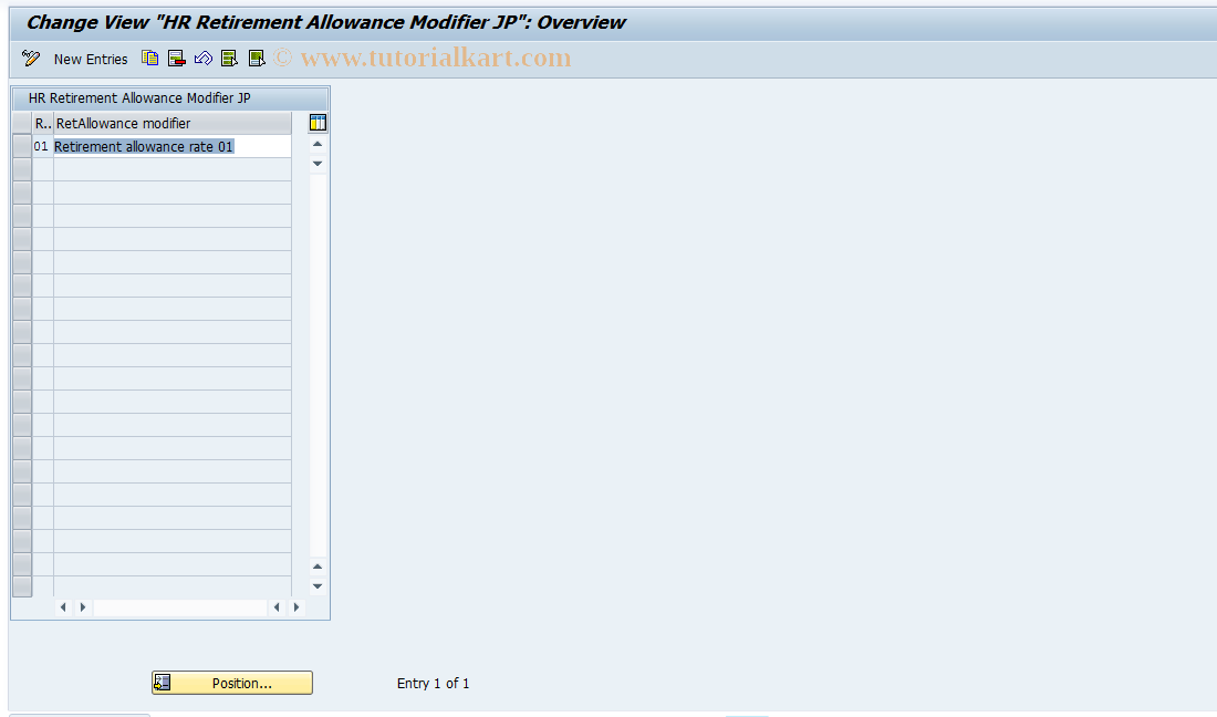 SAP TCode S_AHR_61011152 - IMG Activity: OHIJ0114