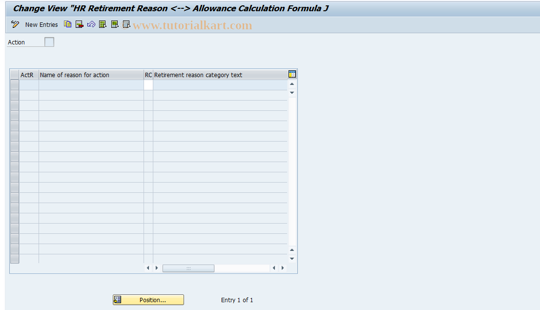 SAP TCode S_AHR_61011156 - IMG Activity: OHIJ0103