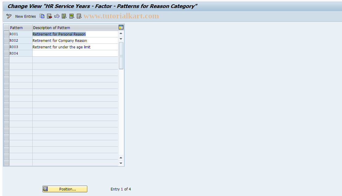 SAP TCode S_AHR_61011157 - IMG Activity: OHIJ0104