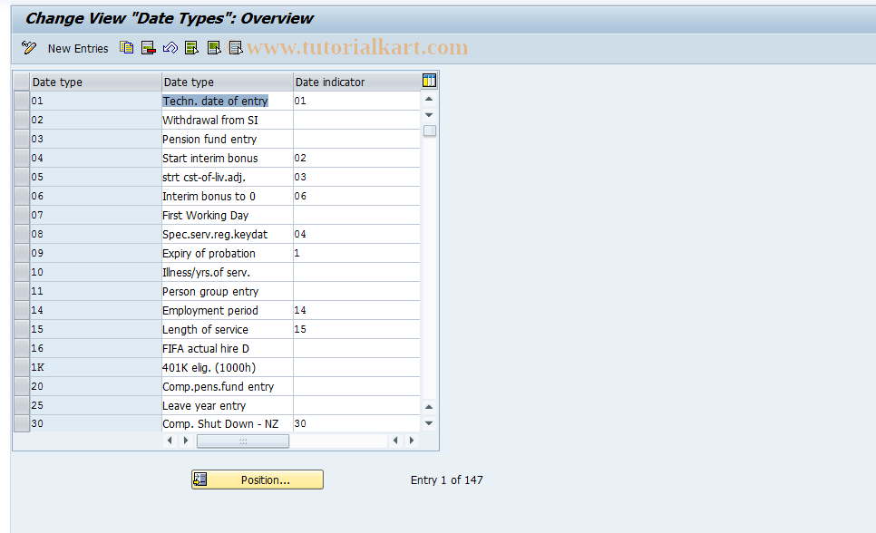 SAP TCode S_AHR_61011163 - IMG Activity: OHIX0571