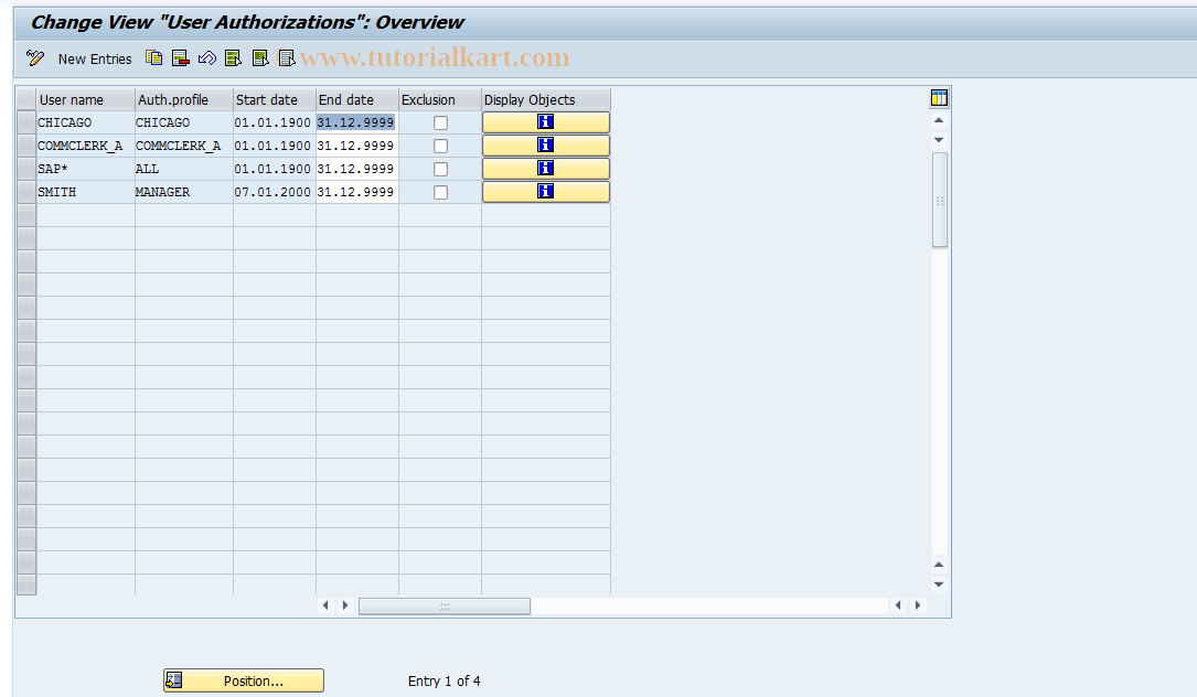 SAP TCode S_AHR_61011184 - IMG Activity: OHIX0032