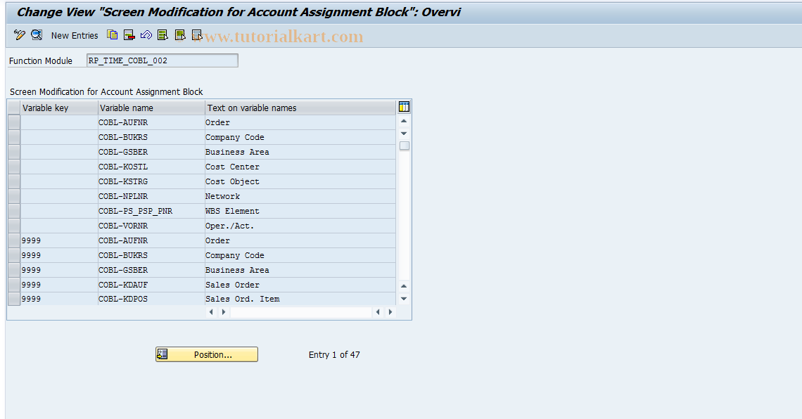 SAP TCode S_AHR_61011200 - IMG Activity: OHIX0688