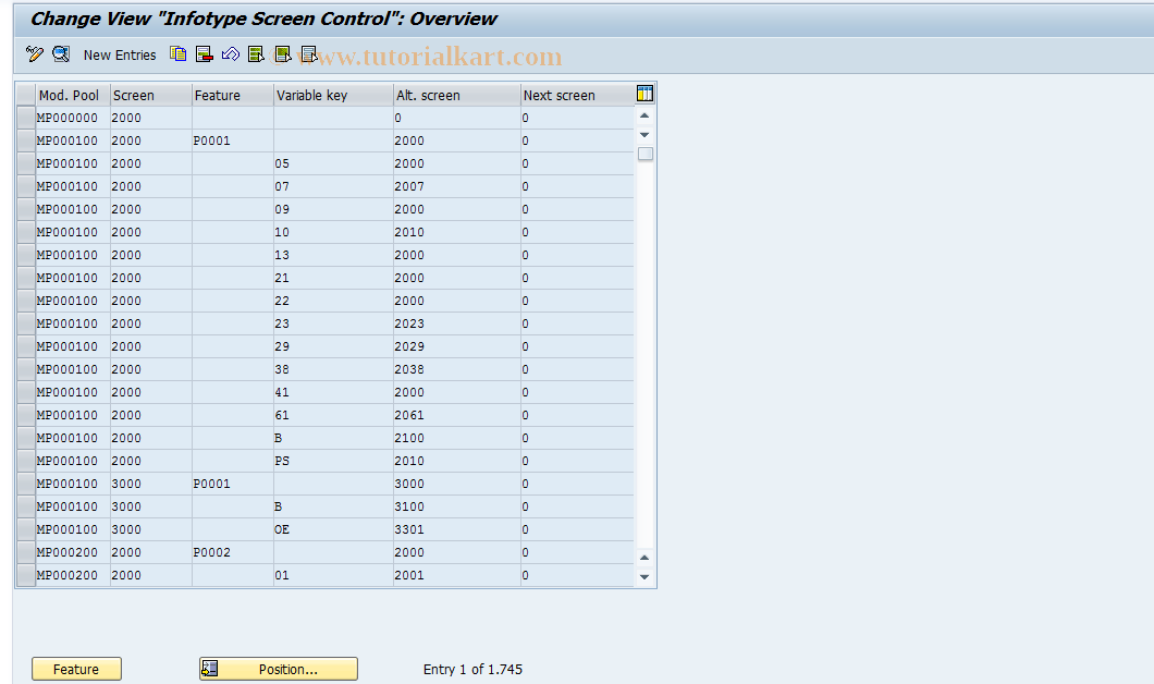 SAP TCode S_AHR_61011221 - IMG Activity: OHIX0636