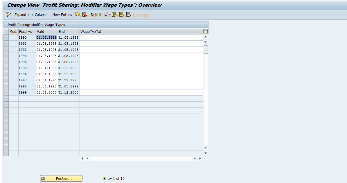 SAP TCode S_AHR_61011244 - IMG Activity: OHIF03644