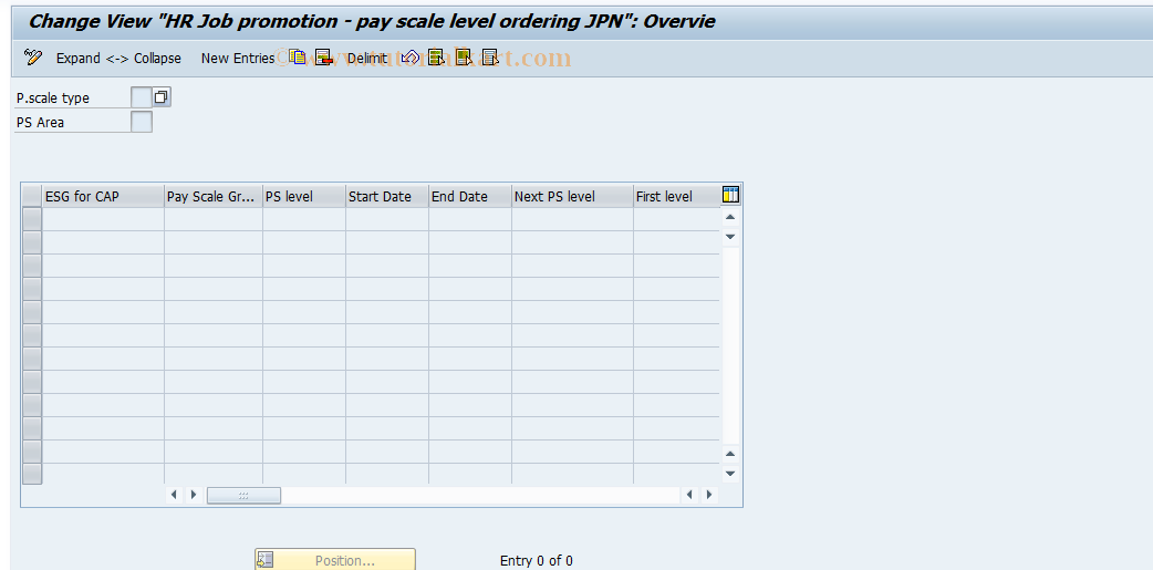 SAP TCode S_AHR_61011251 - IMG Activity: OHIJ0061