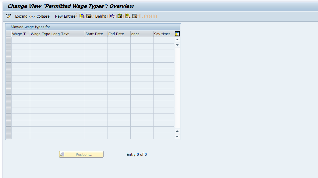 SAP TCode S_AHR_61011268 - IMG Activity: OHIARIG008