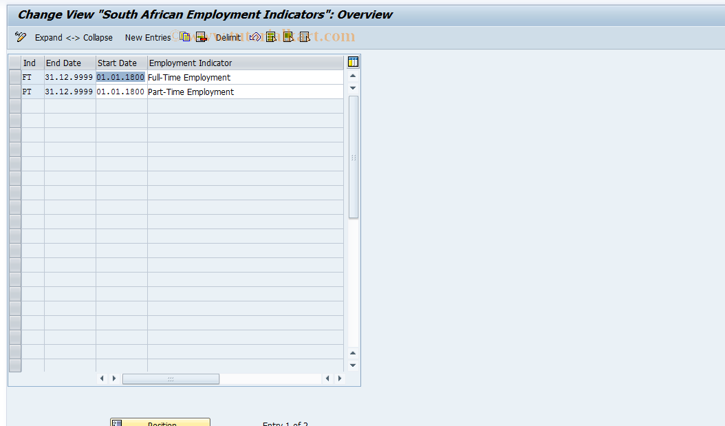 SAP TCode S_AHR_61011270 - IMG Activity: OHIW5149