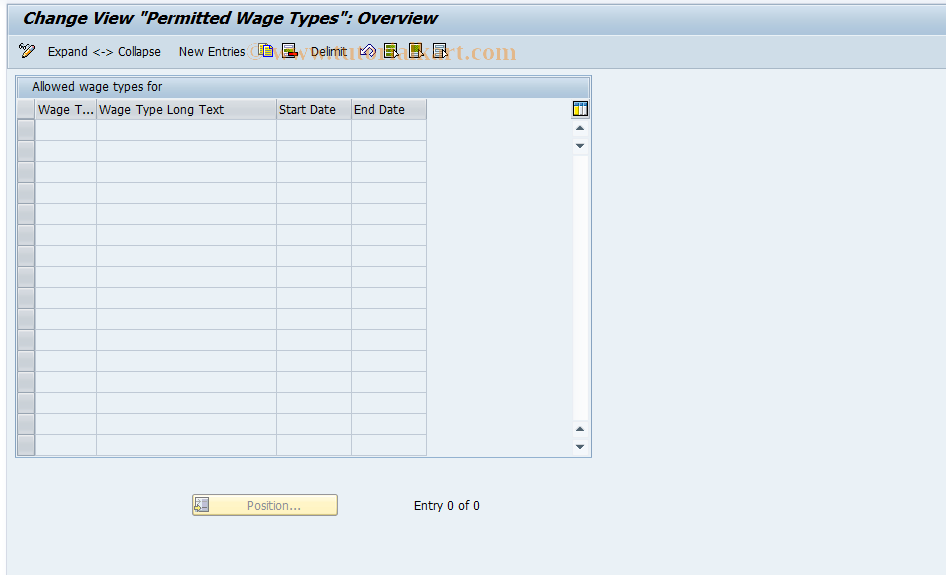 SAP TCode S_AHR_61011290 - IMG Activity: OHIARIG018