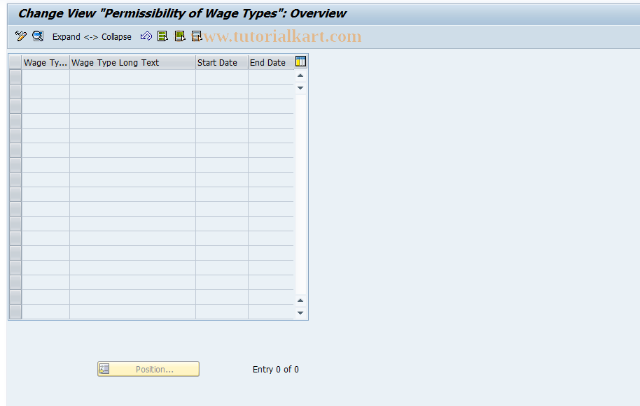 SAP TCode S_AHR_61011307 - IMG Activity: OHIRAW015