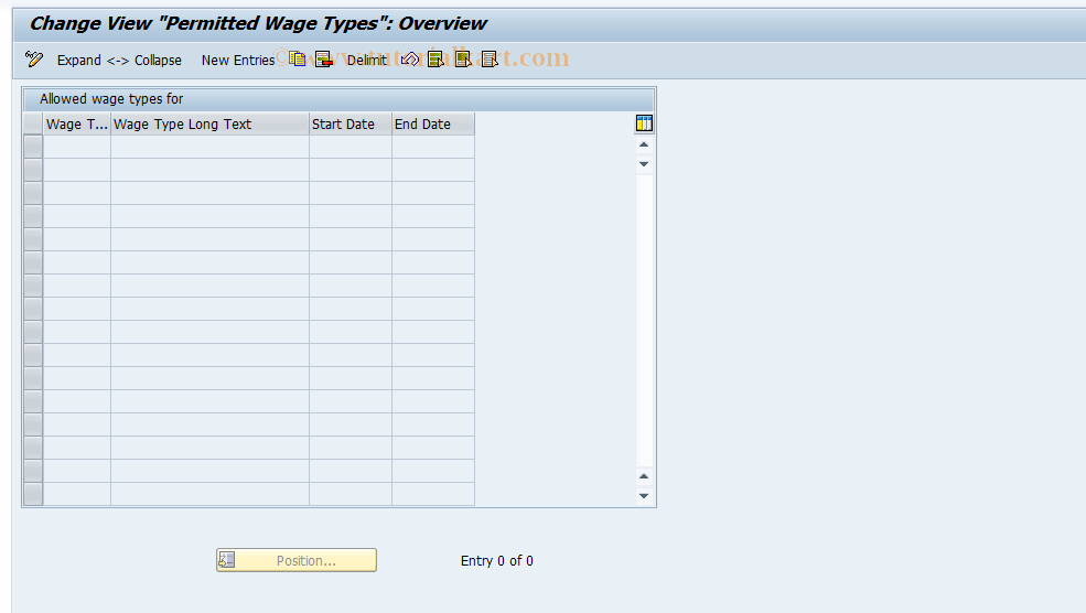 SAP TCode S_AHR_61011314 - IMG Activity: OHIX0328