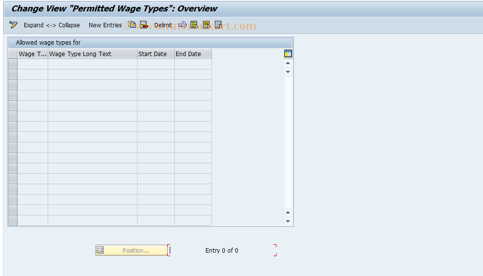 SAP TCode S_AHR_61011332 - IMG Activity: OHICPK006