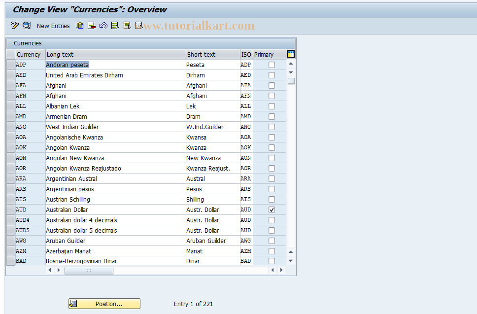 SAP TCode S_AHR_61011366 - IMG Activity: OHIXALCUR