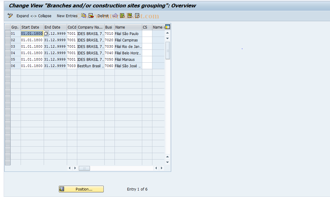 SAP TCode S_AHR_61011380 - IMG Activity: OHIBR_FI008