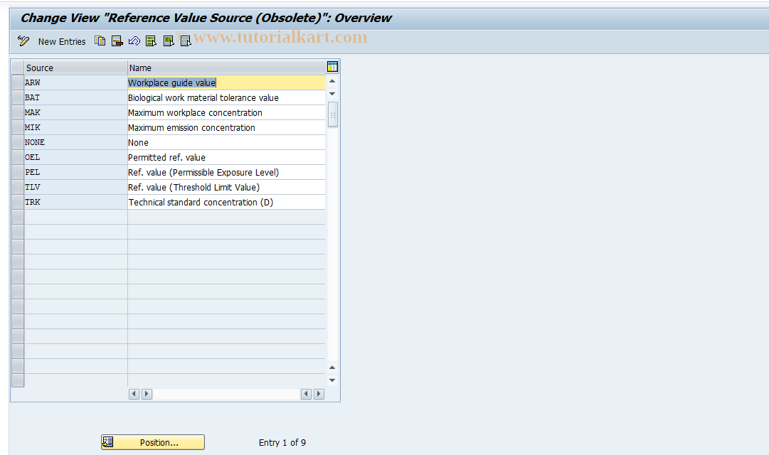 SAP TCode S_AHR_61011792 - IMG Activity: OHSXX_075