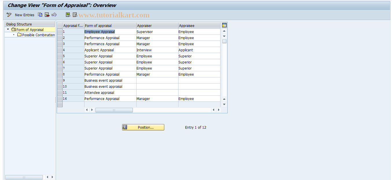 SAP TCode S_AHR_61011878 - IMG Activity: SIMG_CFMENUOHP3OO05