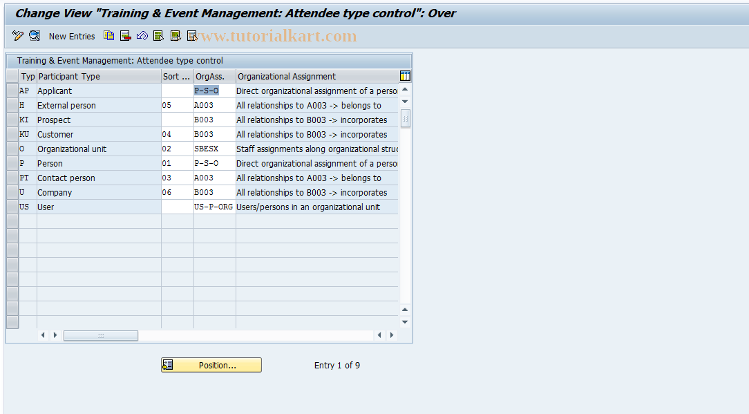 SAP TCode S_AHR_61011917 - IMG Activity: SIMG_OHP3OOTT