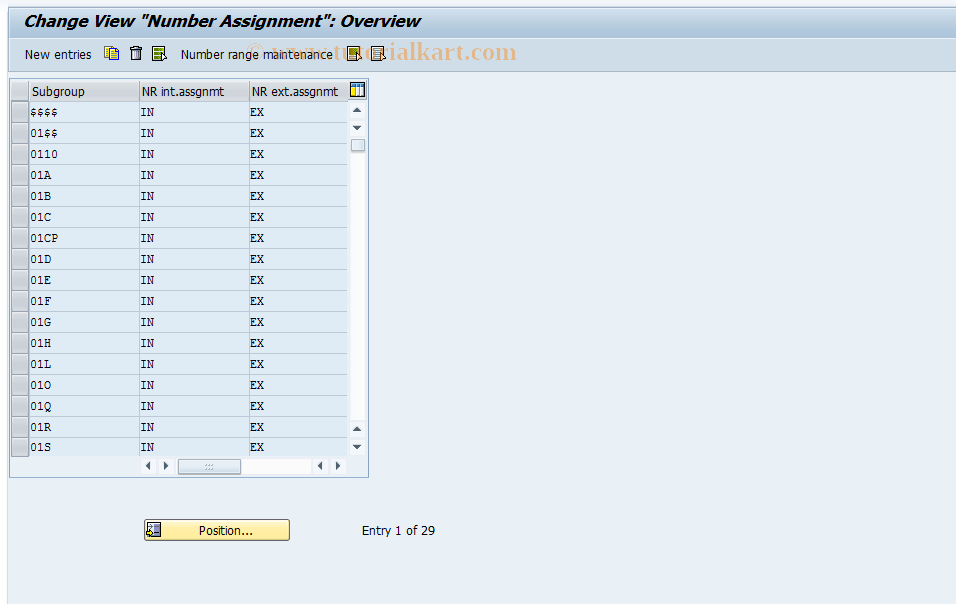 SAP TCode S_AHR_61011920 - IMG Activity: SIMG_OHP3OONR