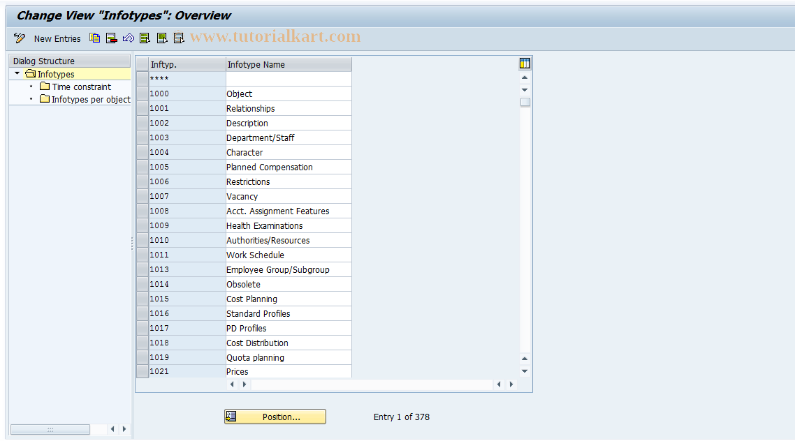 SAP TCode S_AHR_61011930 - IMG Activity: SIMG_OHP3OOIT