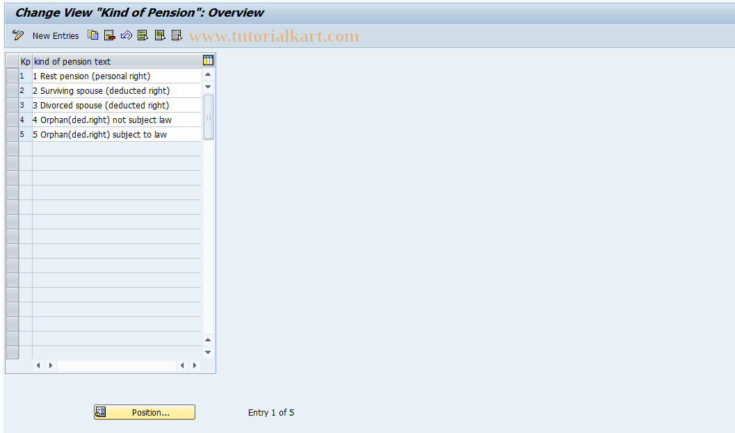 SAP TCode S_AHR_61013375 - IMG Activity: OHABPE002