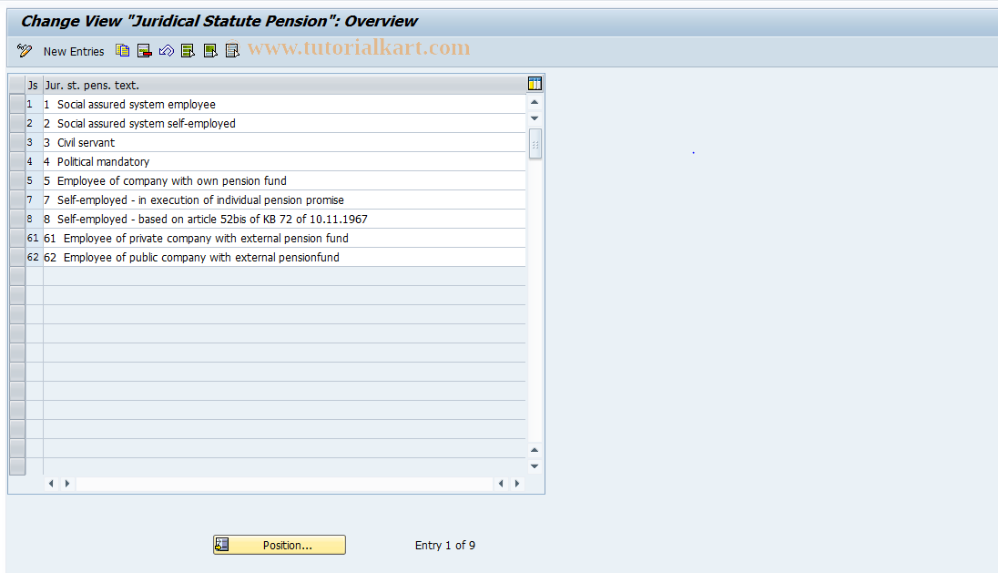 SAP TCode S_AHR_61013376 - IMG Activity: OHABPE003