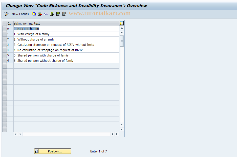 SAP TCode S_AHR_61013378 - IMG Activity: OHABPE005