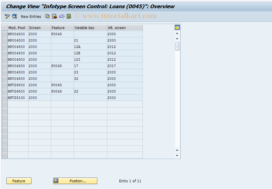 SAP TCode S_AHR_61013383 - IMG Activity: OHABE_DL034