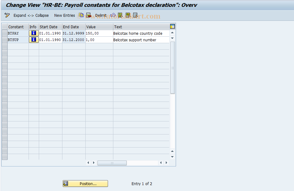 SAP TCode S_AHR_61013384 - IMG Activity: OHAB6001